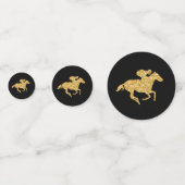 Confettis Faux Gold Parties scintillant Derby Race Horse sur (Devant)