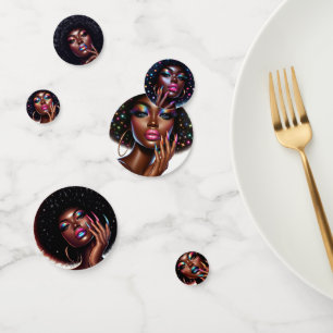 Confettis Faux Melanin Chic Afro Holographique Beauté