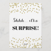 Confettis Faux Or pour Invitation de Double Célébr (Dos)