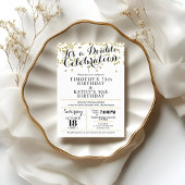 Confettis Faux Or pour Invitation de Double Célébr