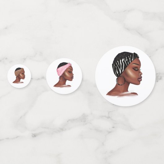 Confettis Femme noire (Derrière)