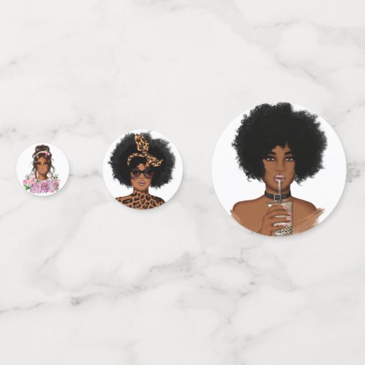 Confettis Femme noire (Derrière)