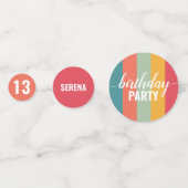 Confettis Festive et audacieuse Couleur montre Anniversaire (Devant)