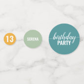 Confettis Festive et audacieuse Couleur montre Anniversaire (Derrière)