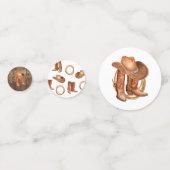 Confettis Fête à thème Cowboy et Cowgirl (Derrière)