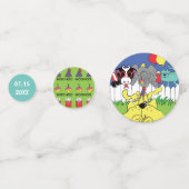 Confettis Fête Animaux Anniversaire (Devant)