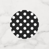 Confettis Fête d'anniversaire à pois noirs et blancs (Petit recto)