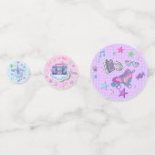 Confettis fête d'anniversaire à thème des années 80, fête du (Devant)