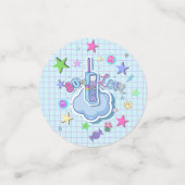 Confettis fête d'anniversaire à thème des années 80, fête du (Petit recto)