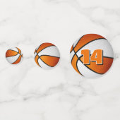 Confettis fête d'anniversaire de basket-ball des filles blan (Devant)