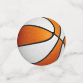 Confettis fête d'anniversaire de basket-ball des filles blan (Petit recto)