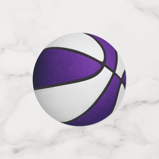 Confettis fête d'anniversaire de basket des filles blanches (Petit recto)