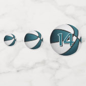 Confettis Fête d'anniversaire de basket pour filles blanches (Devant)