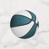 Confettis Fête d'anniversaire de basket pour filles blanches (Petit recto)