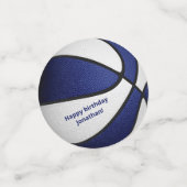 Confettis fête d'anniversaire de basket pour filles garçons  (Petit recto)