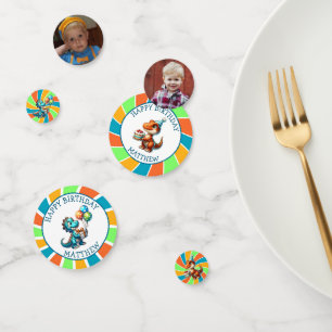 Confettis Fête d'anniversaire de enfant sur le thème des din