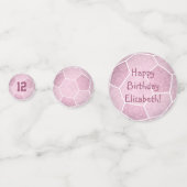 Confettis Fête d'anniversaire de football rose (Derrière)