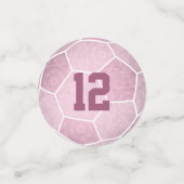 Confettis Fête d'anniversaire de football rose (Petit recto)