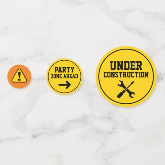 Confettis Fête d'anniversaire de la construction (Devant)