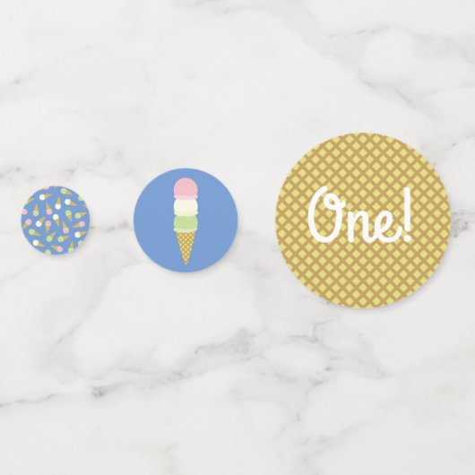 Confettis Fête d'anniversaire de la crème glacée (Derrière)