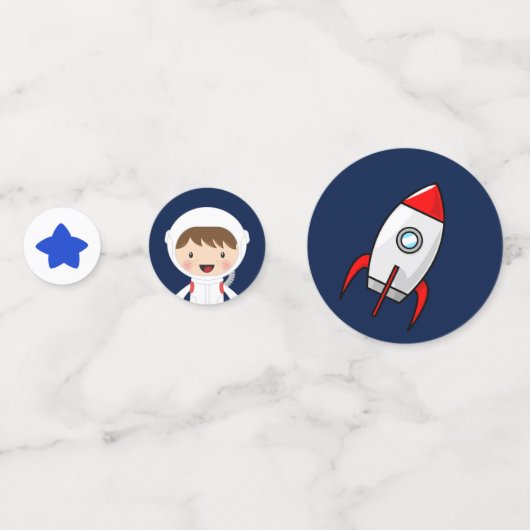 Confettis Fête d'anniversaire de la fusée spatiale (Devant)