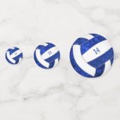 Confettis fête d'anniversaire de volley-ball blanc bleu (Derrière)