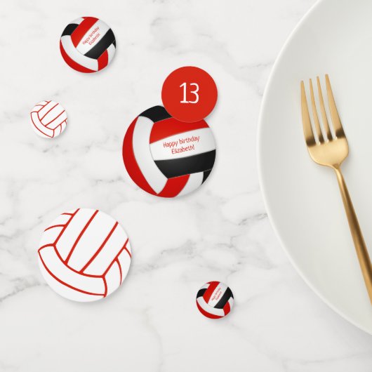 Confettis fête d'anniversaire de volley-ball pour filles noi (Groupe)