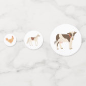 Confettis Fête d'anniversaire des animaux de ferme (Derrière)