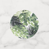 Confettis Fête d'anniversaire des Feuilles botaniques tropic (Petit recto)