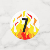 Confettis Fête d'anniversaire du camion d'incendie (Petit recto)