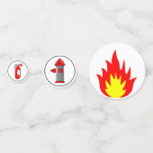 Confettis Fête d'anniversaire du camion d'incendie (Derrière)