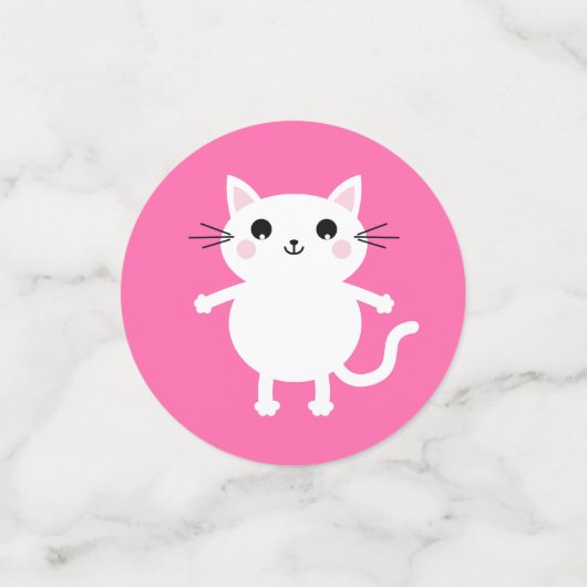 Confettis Fête d'anniversaire du chat (Petit recto)