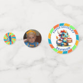 Confettis Fête d'anniversaire du garçon à thème Dragon (Devant)