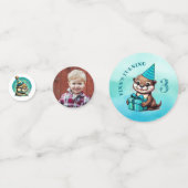 Confettis Fête d'anniversaire du garçon Otter thème personna (Derrière)