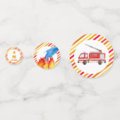 Confettis Fête d'anniversaire du moteur de tir de camion-feu (Devant)