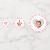 Confettis Fête d'anniversaire du premier bébé (Devant)