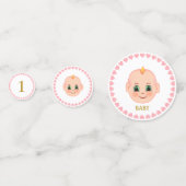 Confettis Fête d'anniversaire du premier bébé & Coeurs en bl (Devant)