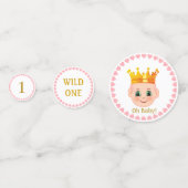 Confettis Fête d'anniversaire du premier bébé & Coeurs en bl (Derrière)