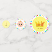 Confettis Fête d'anniversaire du premier bébé et rayons mult (Devant)