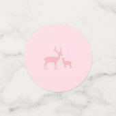 Confettis Fête d'anniversaire fille 1 an Silver & Pink Winte (Petit recto)