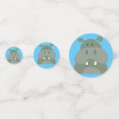 Confettis fête d'anniversaire hippo (Derrière)