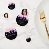 Confettis fête d'anniversaire noir arc-en-ciel parties scint (Groupe)