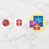 Confettis Fête d'anniversaire pour enfant (Derrière)