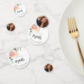 Confettis Fête d'anniversaire rose or photo (Groupe)