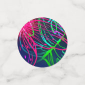 Confettis Fête d'anniversaire tropicale Luau électrique vari (Petit recto)