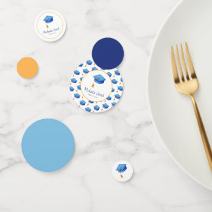 Confettis Fête de graduation bleue de l'école Personnalisée