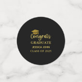 Confettis Fête de graduation des diplômés du Congrès noir et (Petit recto)