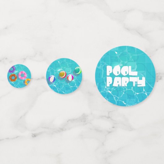Confettis Fête de la piscine (Devant)