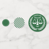 Confettis Fête de remise de diplôme d'avocat (Derrière)