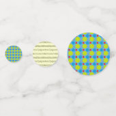 Confettis Fête des arbres de Noël rouges et bleus (Derrière)